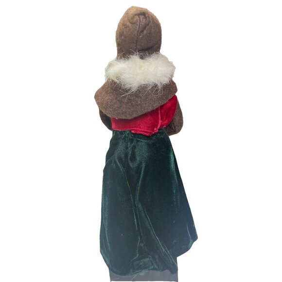 Vintage Paper Mache Old Lady Christmas Choir Singer 11.25 in H. - Picture 4 of 9